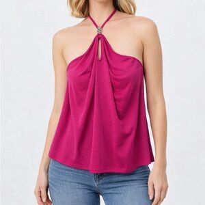 Michael Kors Deep Fuchsia Halter Top